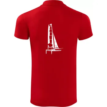 Pánská košile Katamarán z boku - Polokošile Victory sportovní (dresovina) - XL ( Červená )