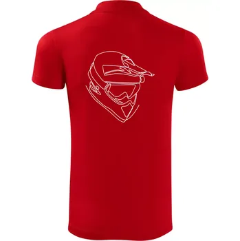 Pánská košile Helma, přilba jednim tahem - Polokošile Victory sportovní (dresovina) - M ( Červená )