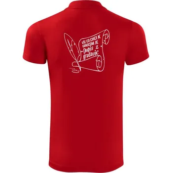 Pánská košile Dopis z Bradavic - Polokošile Victory sportovní (dresovina) - M ( Červená )