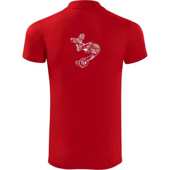 Pánská košile Cyclo přehazovačka - Polokošile Victory sportovní (dresovina) - L ( Červená )