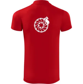 Pánská košile Cyclo kotoučová brzda - Polokošile Victory sportovní (dresovina) - XL ( Červená )