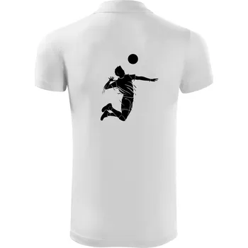 Pánská košile Volejbal splash jednoduchý - Polokošile Victory sportovní (dresovina) - L ( Bílá )