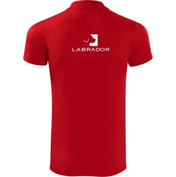 Pánská košile Labrador logo - Polokošile Victory sportovní (dresovina) - L ( Červená )