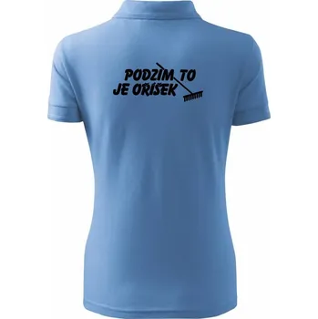 Podzim to je oříšek - Polokošile dámská Pique Polo - XS ( Pyžamově modrá )