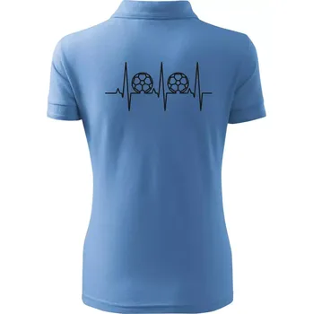 Ekg fotbal velký - Polokošile dámská Pique Polo - L ( Pyžamově modrá )