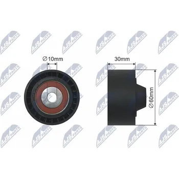 Vratná/vodicí kladka, klínový žebrový řemen NTY RNK-RE-005