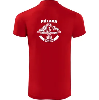 Pánská košile Pálava křížem krážem - Polokošile Victory sportovní (dresovina) - M ( Červená )