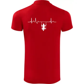 Pánská košile EKG houpačka - Polokošile Victory sportovní (dresovina) - S ( Červená )