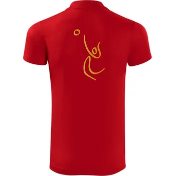 Pánská košile Volejbal zlatá - Polokošile Victory sportovní (dresovina) - XL ( Červená )