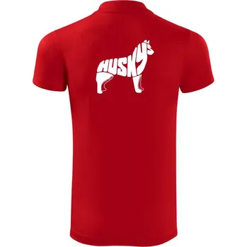 Pánská košile Husky - text v těle - Polokošile Victory sportovní (dresovina) - 2XL ( Červená )