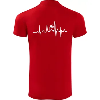 Pánská košile EKG horolezec - Polokošile Victory sportovní (dresovina) - L ( Červená )