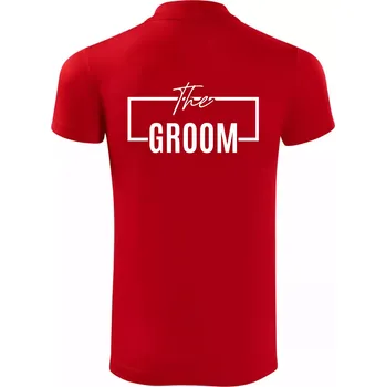 Pánská košile Trika na rozlučku ve čtverci - The Groom - Polokošile Victory sportovní (dresovina) - 3XL ( Červená )