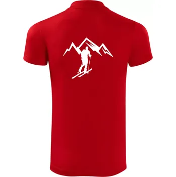 Pánská košile Skialp výlet na hory - Polokošile Victory sportovní (dresovina) - XL ( Červená )