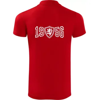 Pánská košile Narozeninový motiv - znak - 1956 - Polokošile Victory sportovní (dresovina) - S ( Červená )