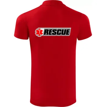 Pánská košile Záchranář rescue kříž červený - Polokošile Victory sportovní (dresovina) - S ( Červená )