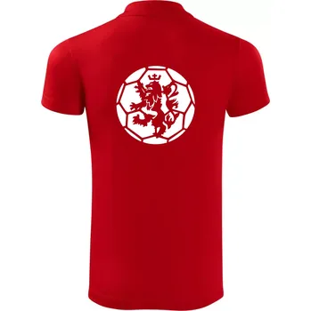 Pánská košile Házená míč lev - Polokošile Victory sportovní (dresovina) - L ( Červená )