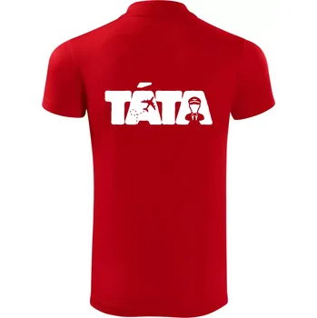 Pánská košile Táta nápis - pilot - Polokošile Victory sportovní (dresovina) - L ( Červená )
