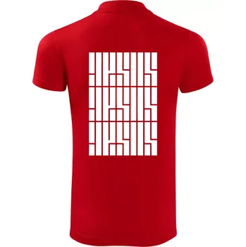 Pánská košile Jesus nápis - Polokošile Victory sportovní (dresovina) - 3XL ( Červená )