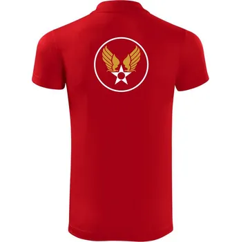Pánská košile US Army Air Corps - zlatá - Polokošile Victory sportovní (dresovina) - M ( Červená )