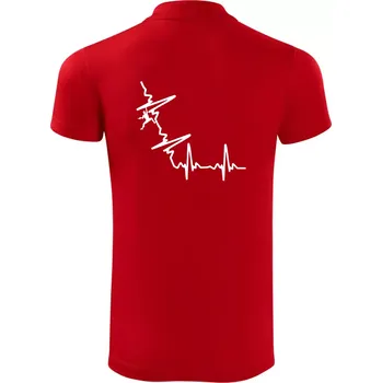 Pánská košile EKG bouldering - Polokošile Victory sportovní (dresovina) - L ( Červená )