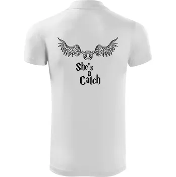 Pánská košile Shes a catch - Polokošile Victory sportovní (dresovina) - XL ( Bílá )