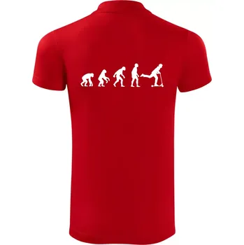 Pánská košile Evoluce koloběh koloběžka - Polokošile Victory sportovní (dresovina) - S ( Červená )