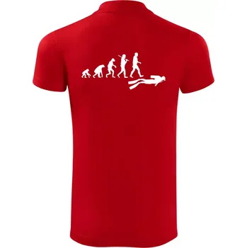 Pánská košile Evoluce potápění - Polokošile Victory sportovní (dresovina) - L ( Červená )