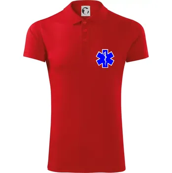 Pánská košile Hvězda samostatná - záchranář / rescue - Polokošile Victory sportovní (dresovina) - L ( Červená )