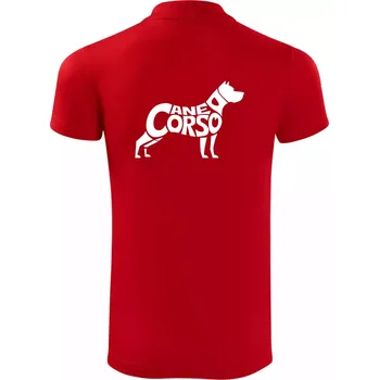 Pánská košile Cane corso nápis v těle - Polokošile Victory sportovní (dresovina) - XL ( Červená )