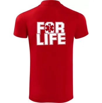 Pánská košile For Life - Polokošile Victory sportovní (dresovina) - S ( Červená )