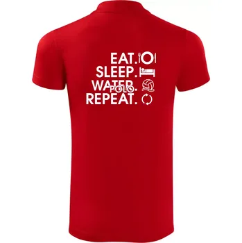 Pánská košile Eat sleep water polo repeat - Polokošile Victory sportovní (dresovina) - M ( Červená )