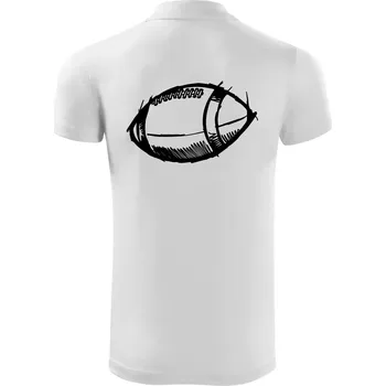 Pánská košile Americký fotbal míč skica - Polokošile Victory sportovní (dresovina) - M ( Bílá )