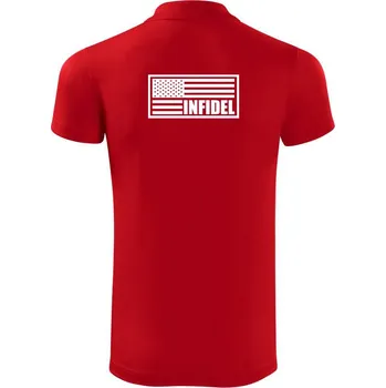 Pánská košile Infidel vlajka - Polokošile Victory sportovní (dresovina) - M ( Červená )