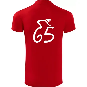 Pánská košile Cyklista slaví pětašedesátku (65) - Polokošile Victory sportovní (dresovina) - L ( Červená )