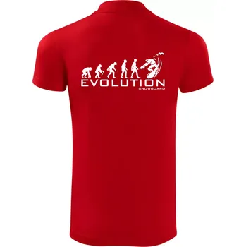 Pánská košile Evoluce snowboardu - Polokošile Victory sportovní (dresovina) - M ( Červená )