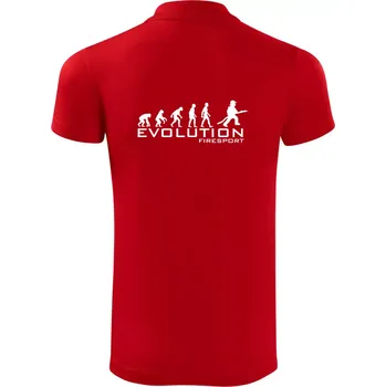 Pánská košile Evolution Firesport - Polokošile Victory sportovní (dresovina) - M ( Červená )