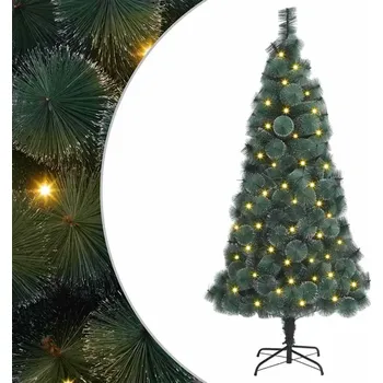 Vánoční stromek vidaXL Umělý předsvícený vánoční stromeček Zelená 180 cm PET