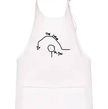 Kuchyňská zástěra Vtip a ty - Dětská zástěra na vaření - Univerzální velikost ( Bílá )