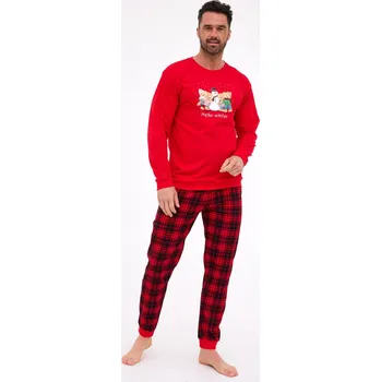 PÁNSKÉ PYŽAMO DR 115/289 ZIMNÍ Červená XXL