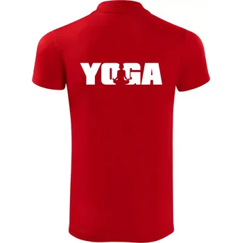 Pánská košile Yoga nápis - Polokošile Victory sportovní (dresovina) - XL ( Červená )