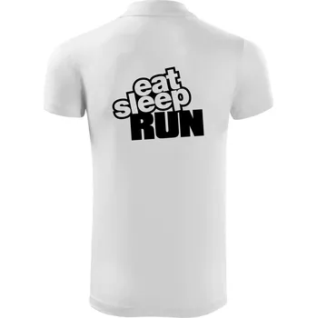 Pánská košile Eat sleep run velké - Polokošile Victory sportovní (dresovina) - S ( Bílá )
