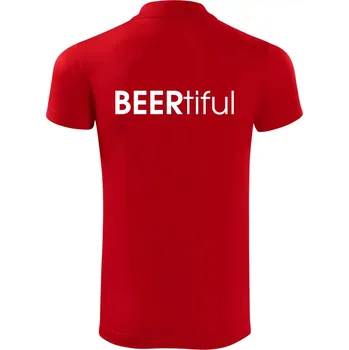 Pánská košile Pivní nápisy BEERtiful - Polokošile Victory sportovní (dresovina) - XL ( Červená )