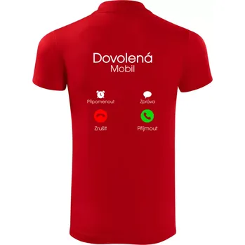 Pánská košile Dovolená volá - Polokošile Victory sportovní (dresovina) - M ( Červená )