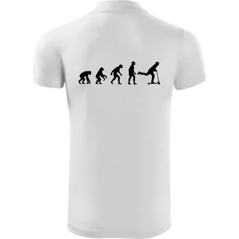 Pánská košile Evoluce koloběh koloběžka - Polokošile Victory sportovní (dresovina) - M ( Bílá )