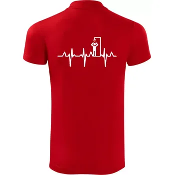 Pánská košile EKG otužování sprcha - Polokošile Victory sportovní (dresovina) - L ( Červená )