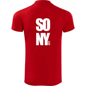 Pánská košile SO NY city - Polokošile Victory sportovní (dresovina) - M ( Červená )