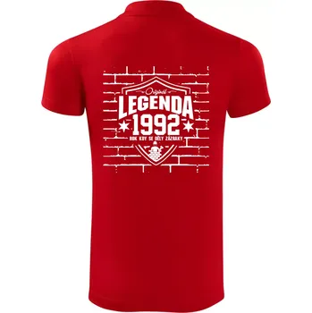 Pánská košile Zedník - legenda - 1992 - Polokošile Victory sportovní (dresovina) - 2XL ( Červená )