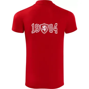 Pánská košile Narozeninový motiv - znak - 1984 - Polokošile Victory sportovní (dresovina) - M ( Červená )