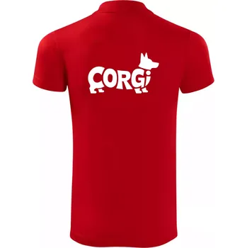Pánská košile Corgi nápis v těle - Polokošile Victory sportovní (dresovina) - L ( Červená )