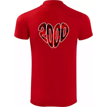 Pánská košile 2000 v srdci - Polokošile Victory sportovní (dresovina) - L ( Červená )